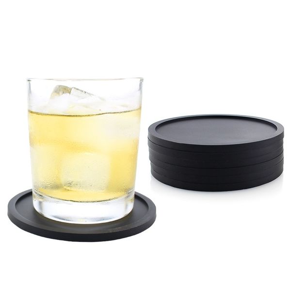 Round silicone coasters for cups, nonslip placemats perfect for kitchen and coffee table use