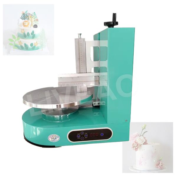 Semi-automatic round cake cream spreader for smooth birthday cake decoration