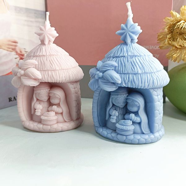 Silicone baking molds for Holy Family and Baby Jesus resin crafts, fondant cake decor, and cooking tools