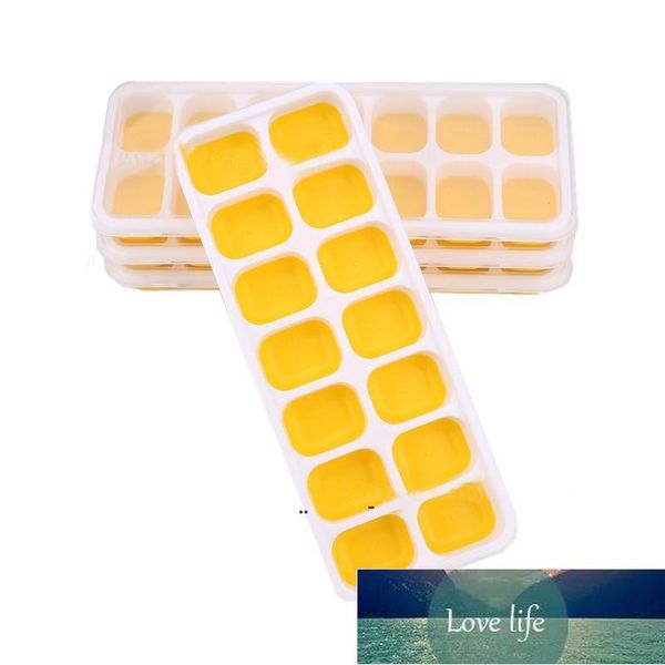 Silicone ice cube trays with lids, 14-cell mini ice cream molds, green refrigerated food trays with covers, factory-priced at OWB7217