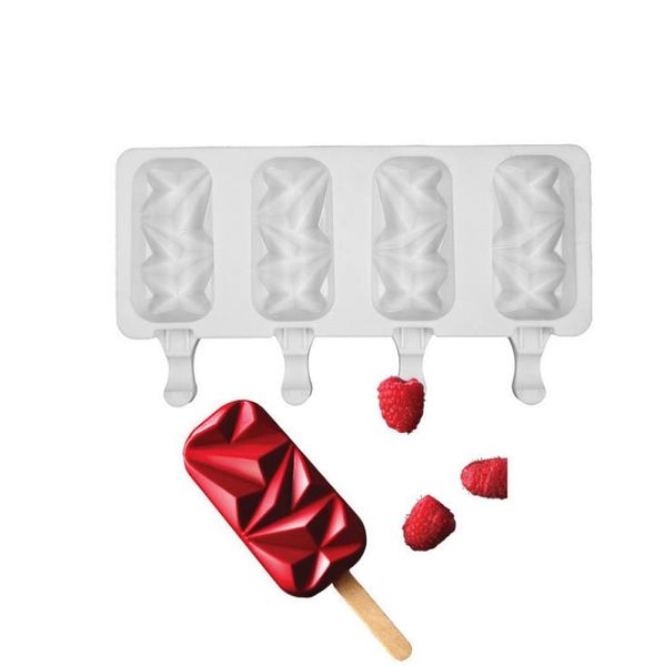 Silicone ice pop molds for homemade treats, safe and easy to use