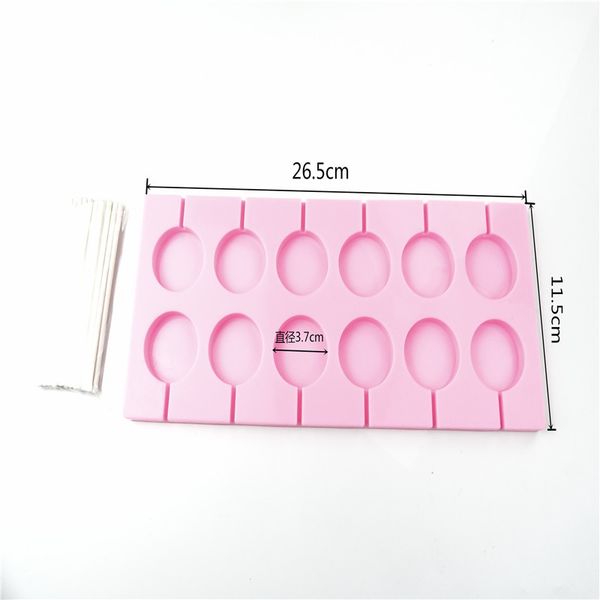 Silicone lollipop mold for baking candy cakes and chocolate pastries