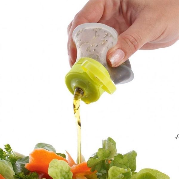 Silicone salad dressing bottle that's soft, easy to clean, and safe for home kitchen use - a creative kitchen tool