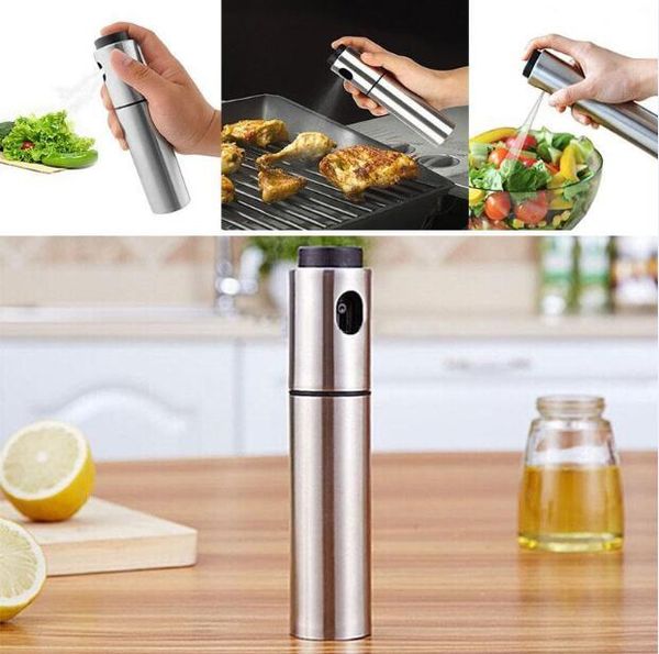 Silver Stainless Steel Oil Sprayer Tool Olive Pump Spraying Bottle Can Jar Pot 30pcs