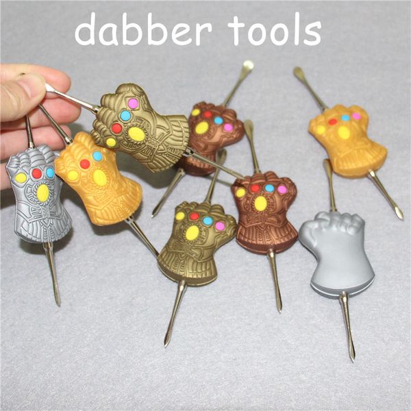 Silver-colored 120mm wax dabber tool for vaporizers, herb containers, and glass bongs