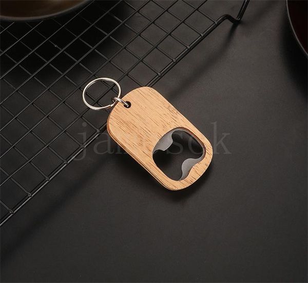 Simple wooden-handled beer bottle openers with a classic design
