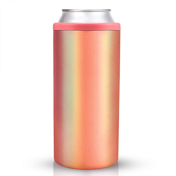 Slim stainless steel insulated holder for 12oz skinny cans