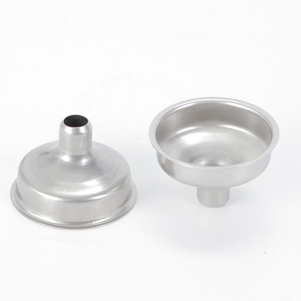 Small stainless steel funnels for hip flasks, kitchen use, wine pots, and wide-mouth containers available wholesale