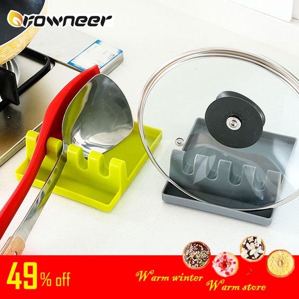 Spatula Ladle Shelf Spoon Rest Pot Lid Holder Rack Cover Strainer Pad Kitchen Multifunction Stand Containers Complements Tool