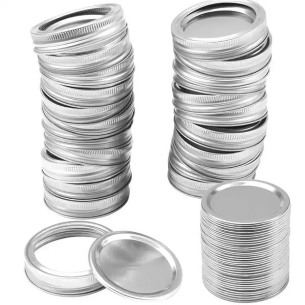 Split-type leak-proof drinkware lids for Mason jars, featuring regular mouth bands in 70mm/86mm sizes with seal rings FY5179
