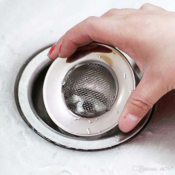 Stainless steel bathtub hair catcher for shower and sink drains in kitchen or bathroom