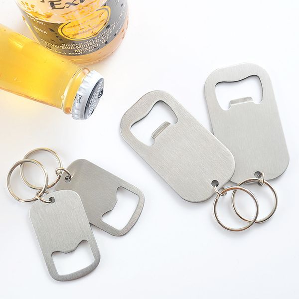 Stainless steel bottle opener keychain, a stylish and practical tool for home, hotel, or kitchen use