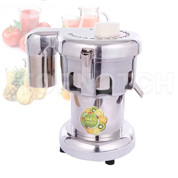 Stainless steel electric juicer for commercial kitchens, extracting juice from fruits and vegetables