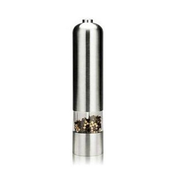 Stainless steel electric kitchen tool for grinding salt and pepper