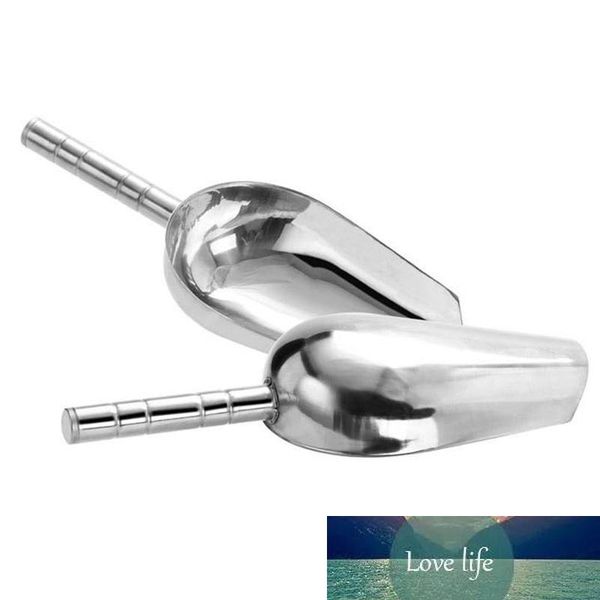 Stainless steel ice scoop for dry food storage in kitchens and bars