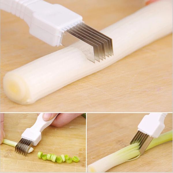 Stainless steel multi-blade onion slicer and vegetable cutter for kitchen use