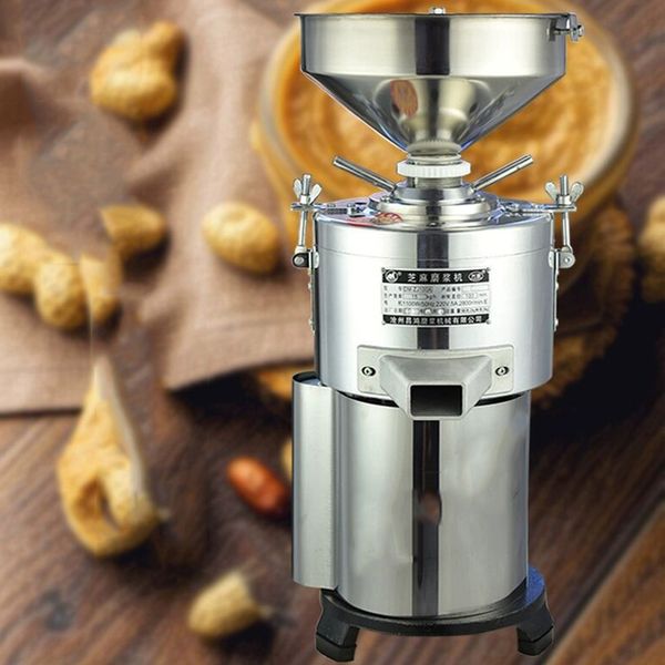 Stainless steel peanut butter colloid mill for nuts and seeds, 1500W multifunctional food processor