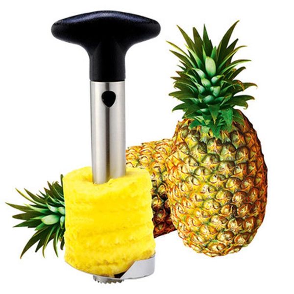 Stainless steel pineapple peeler for kitchen and bar use, a handy gadget to core and slice fruits and vegetables