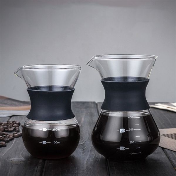 Stainless steel reusable manual coffee filter for durable drip brewing in 200/400ml sizes