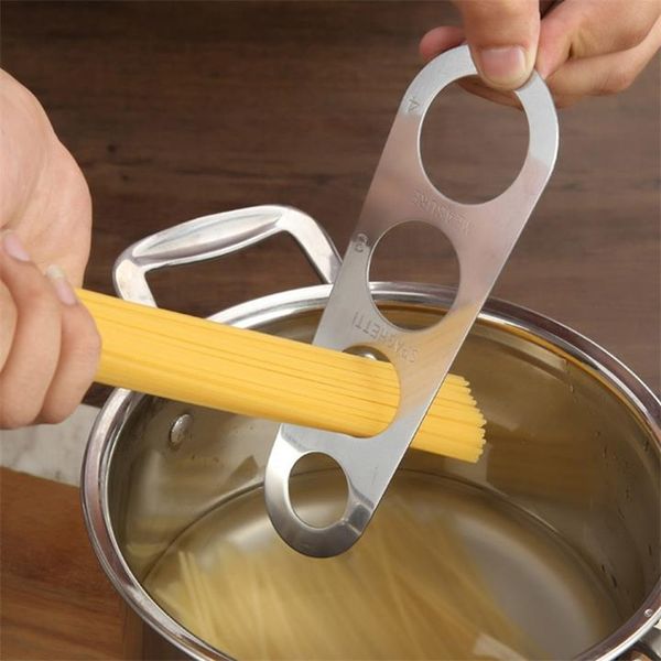 Stainless steel spaghetti measuring tool with 4 holes for kitchen use