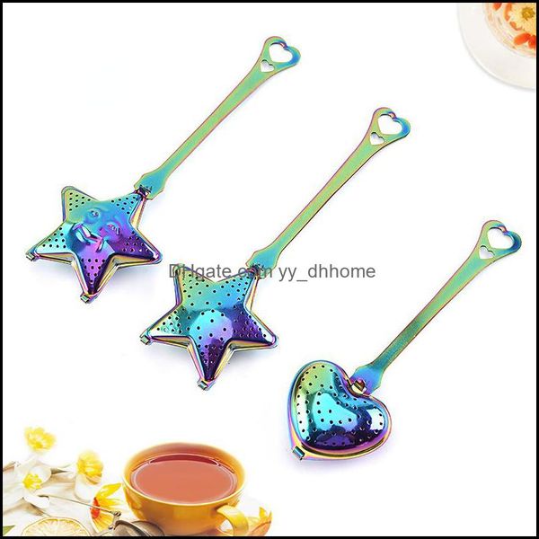 Stainless steel tea infuser ball with titanium plating for brewing and dripping