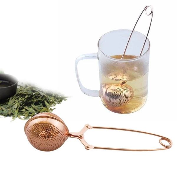 Stainless steel tea infuser with strainer ball for coffee, vanilla spice, and household tea accessories