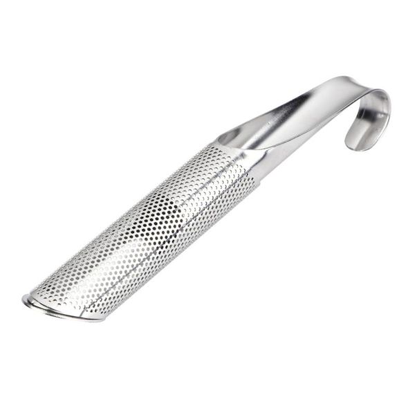 Stainless steel tea strainer with ergonomic handle for easy use in the kitchen