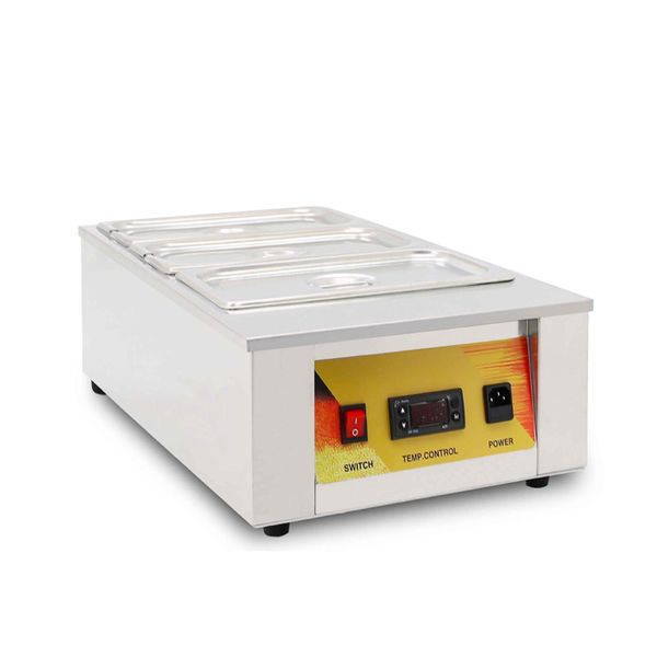 Stainless steel three-tank chocolate melting machine for dining kitchens