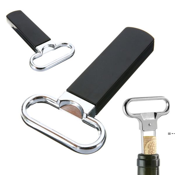 Stainless steel two-pronged wine opener for professional cork removal from wine and champagne bottles, also functions as a stopper - essential kitchen tool