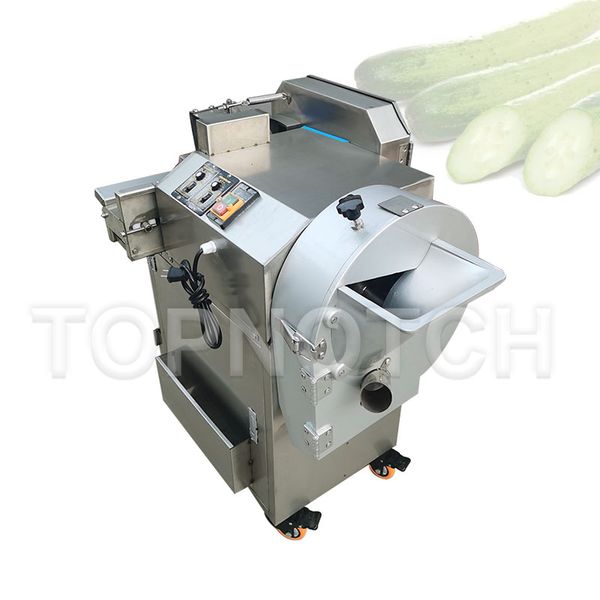 Stainless steel vegetable cutter for slicing, shredding, and dicing with a capacity of 120-850kg/h