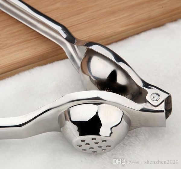 Sturdy stainless steel lemon squeezer resistant to corrosion for fresh juice extraction