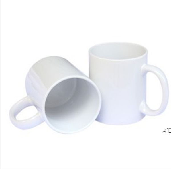 Sublimation blank mug for DIY personalization, 11 oz white ceramic cup, ideal for party gifts and beverage spots, available wholesale from SEAWAY LLF12607