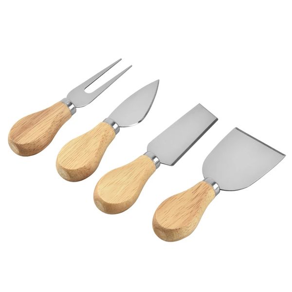 Sublimation Tool Set with 4 Wooden Handles - Oak and Bamboo Cheese Slicer Kit for Kitchen Use