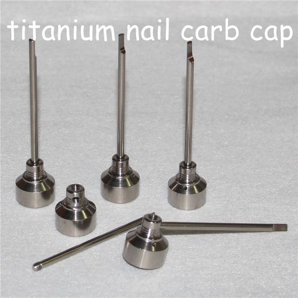 Super Gr2 Titanium Carb Cap Tool compatible with 14mm and 18mm domeless nails, Grade 2 Ti for nectar dab pipes and silicone use