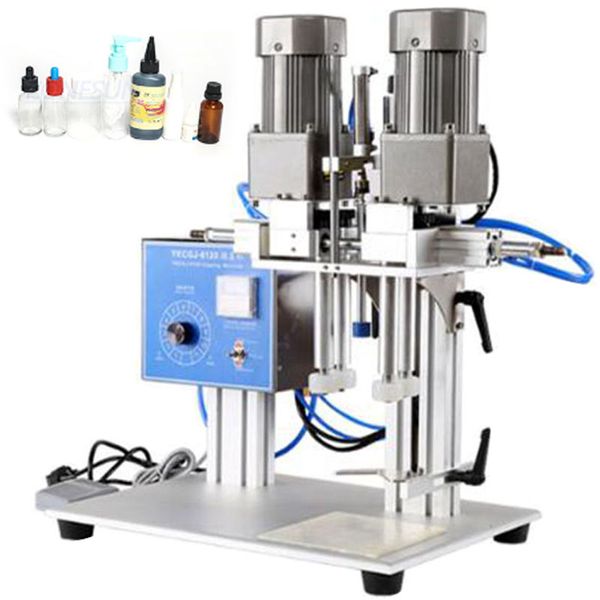 Table Top Semi Automatic Test Tube Spring Water Sprayer Spray Pump Cap Screw Bottle Capping Machine