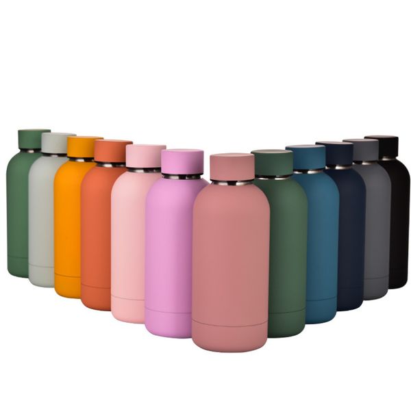 The latest 12-ounce stainless steel coffee mug, featuring minimalist solid-color designs, available for logo customization