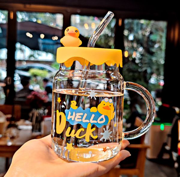 The latest 17oz pet duck belt lid, a glass coffee mug, many style choices, support customization of any logo  

Rewritten:  
New 17oz pet duck belt lid glass coffee mug, various styles available, customizable with any logo