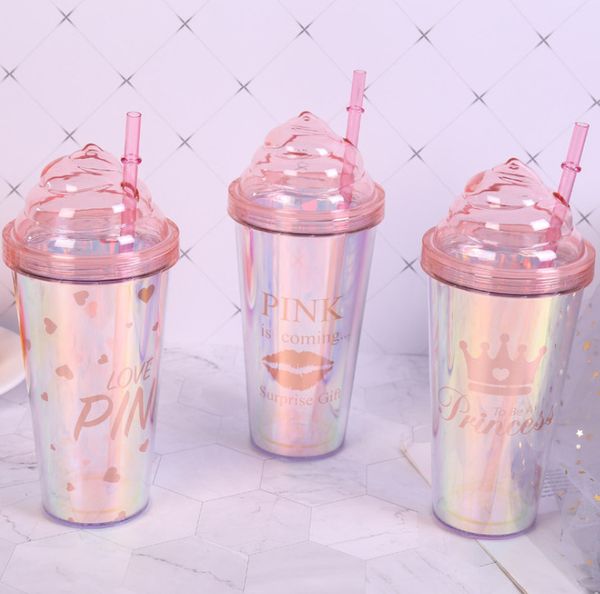 The newest 14.2-ounce drinkware features an ice cream design with double-layer plastic straw cups, offering 3 magical color-changing styles and customizable logo options