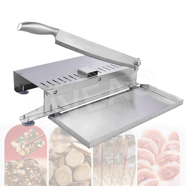 The stainless steel kitchen slicer effortlessly cuts frozen duck and fish while saving time and effort