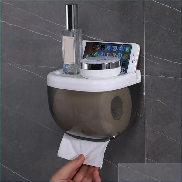 Tissue Boxes Napkins Waterproof Toilet Paper Holder Mobile Phone Storage Shelf Wall Mounted Rack Towel Box Drop Delivery 2021 Home G Dhw3H

Waterproof wall-mounted tissue and napkin holder with toilet paper storage, phone shelf, towel box for home delivery in 2021