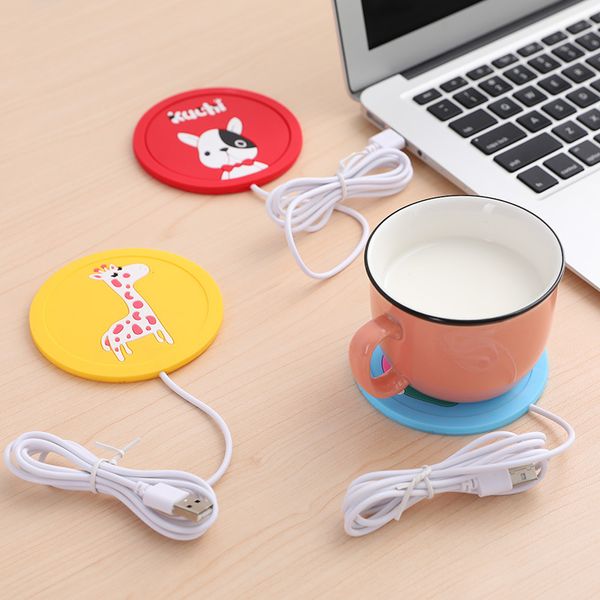 USB Cartoon Silicone Cup Warmer Pads for Keeping Beverages Hot on Mugs and Coasters