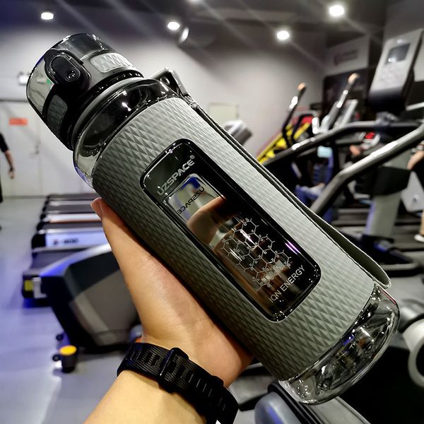 Uzhi Negative Ion Crystal Diamond Water Bottle - Large Capacity Sports Cup for Men and Women, Ideal for Fitness, Outdoor, and Summer Use