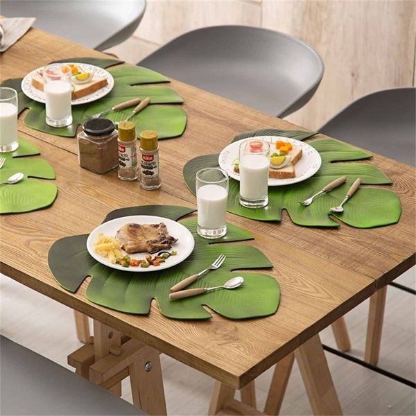 Waterproof banana leaf coasters for table and kitchen decoration