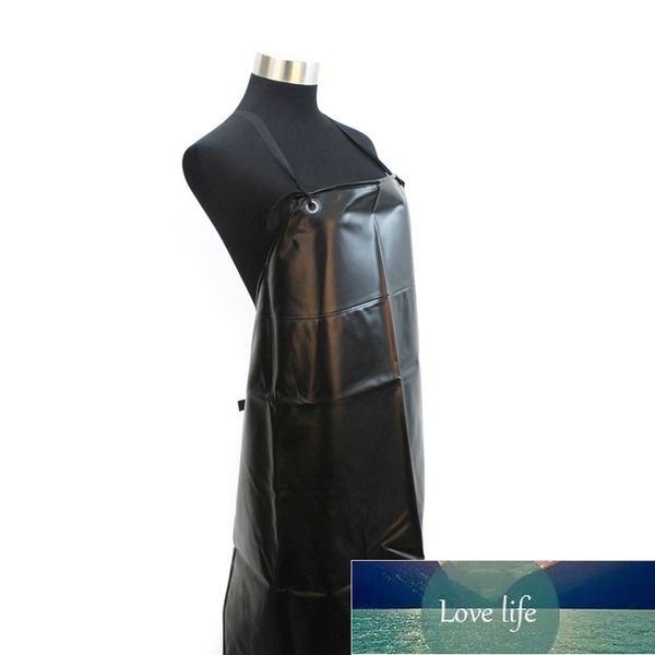 Waterproof unisex heavy-duty apron for butchers and kitchen use, suitable for men and women, made of PVC, available in black or white at factory prices