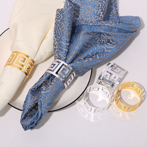Wholesale creative napkin clasps for hotel decor, available in two colors, factory-priced with expert designs, latest styles, and original quality