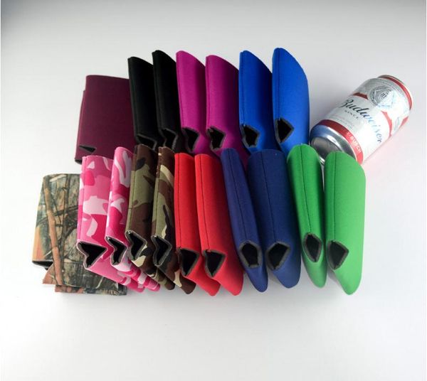 Wholesale foldable neoprene stubby holders for beer, wine, and canned beverages SN2580