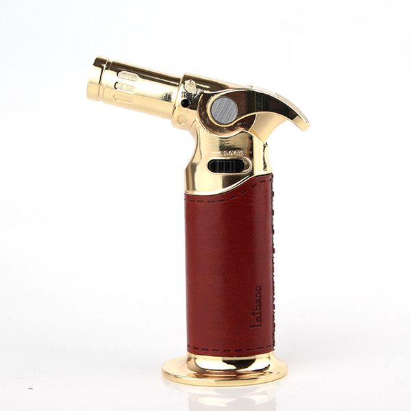 Windproof refillable butane torch lighter for soldering, brazing, welding, BBQ, and camping with free DHL shipping