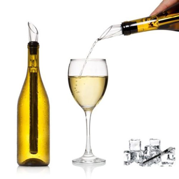Wine Wand: 3-in-1 aerator, pourer, and chiller in stainless steel - ideal gift for wine enthusiasts