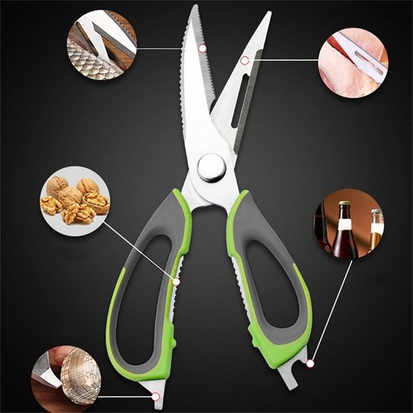 Wonderlife Kitchen Scissors: Stainless Steel Multi-Purpose Shears for Fish, Chicken Bones, and Vegetables